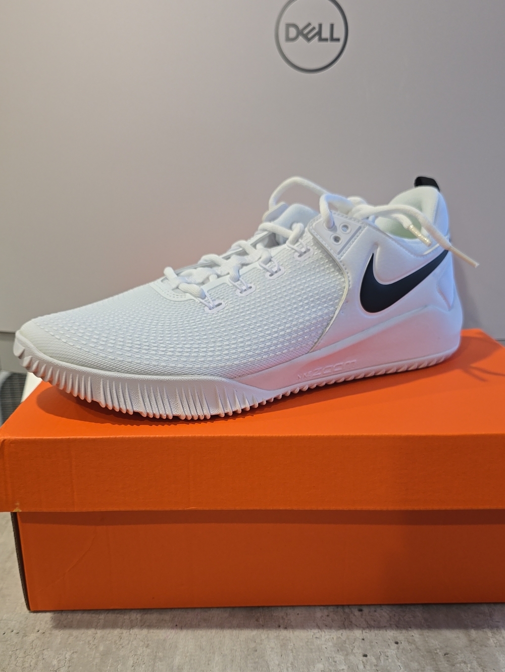 Nike White Men's Training Sneaker with Black Swoosh